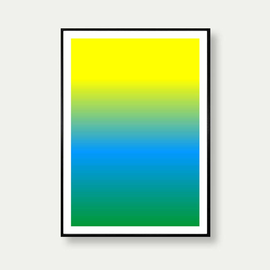 Brazil Gradient Colours Art Print