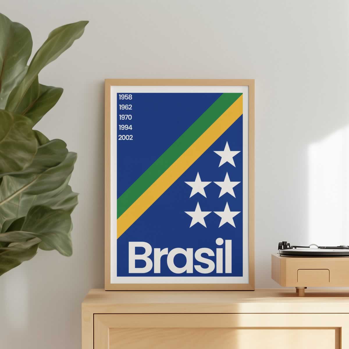 Brazil Football Art For Wall