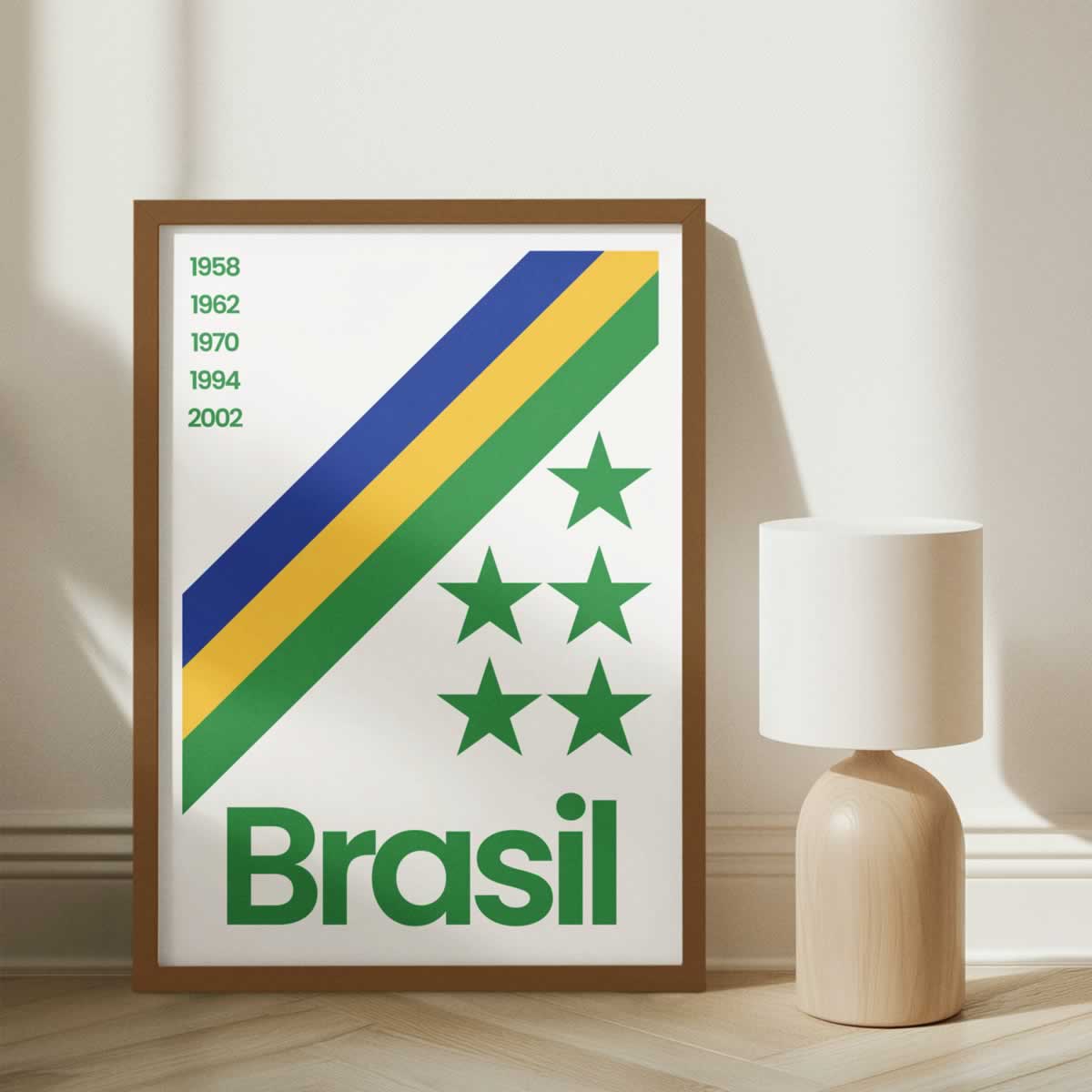 Brazil Football Typography Wall Art For The Room