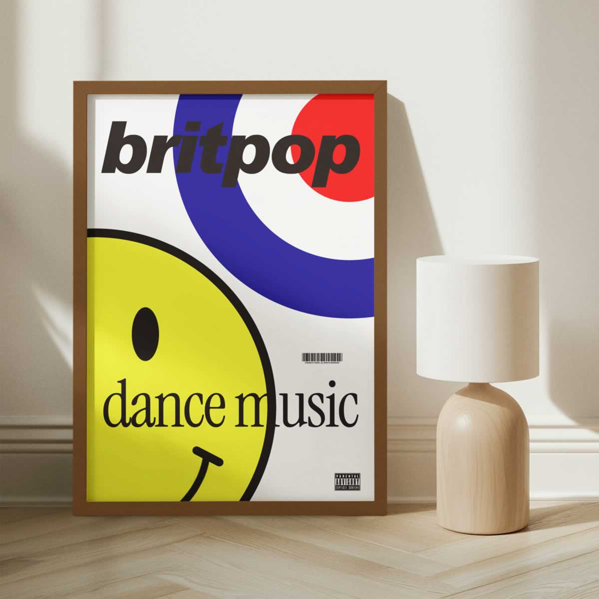 Brit Pop And Dance Music Poster In Living Room