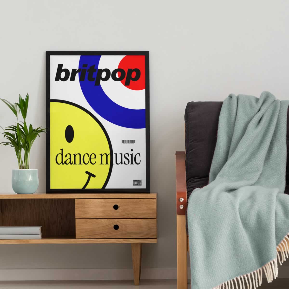 Brit Pop And Dance Music Poster For Wall