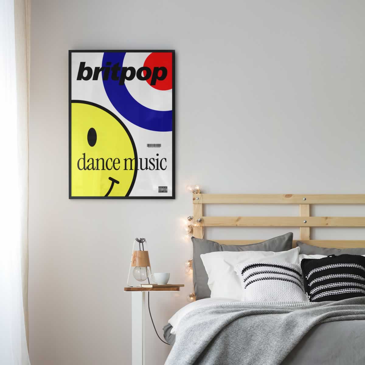 Brit Pop And Dance Music Poster In Bedroom