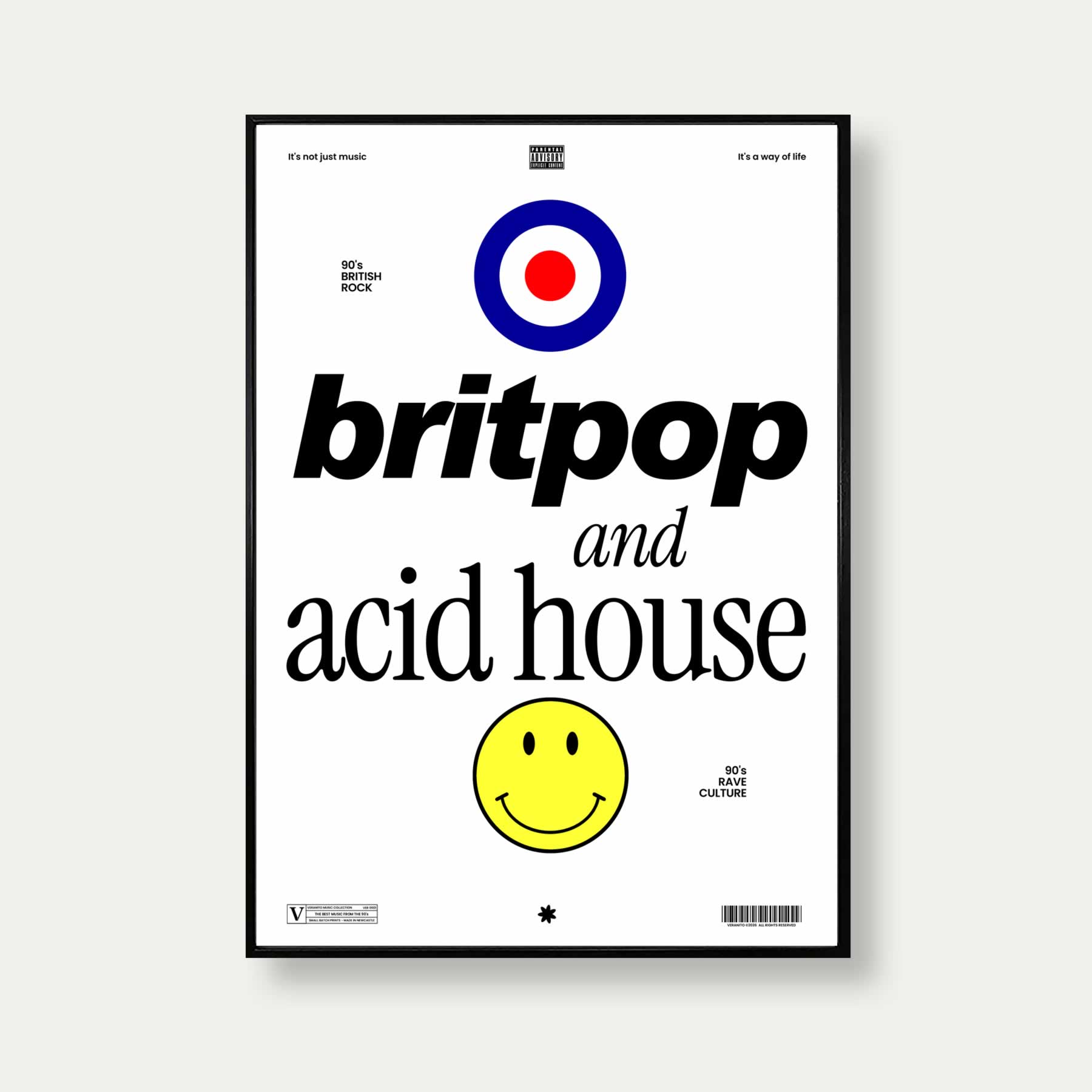 Britpop And Acid House Music Print