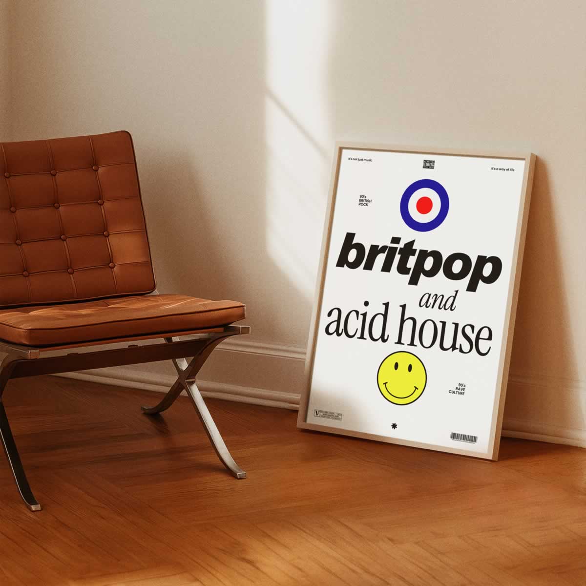 Britpop And Acid House 90s Music Poster
