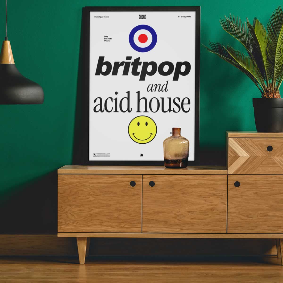 Britpop And Acid House Music Print For The Living Room