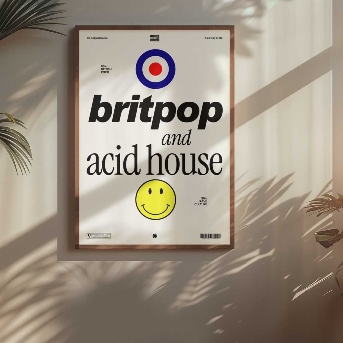Britpop And Acid House Music Wall Print