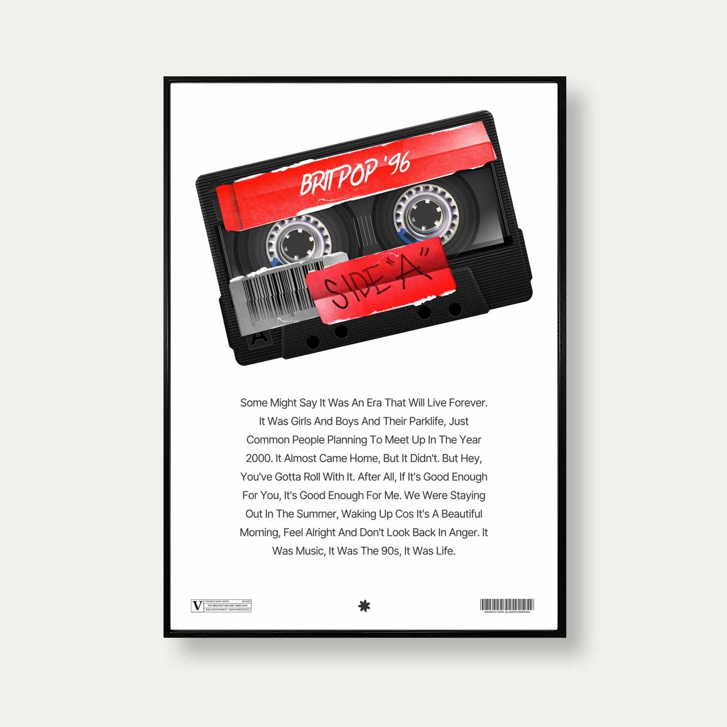 Britpop Music Story Art Print