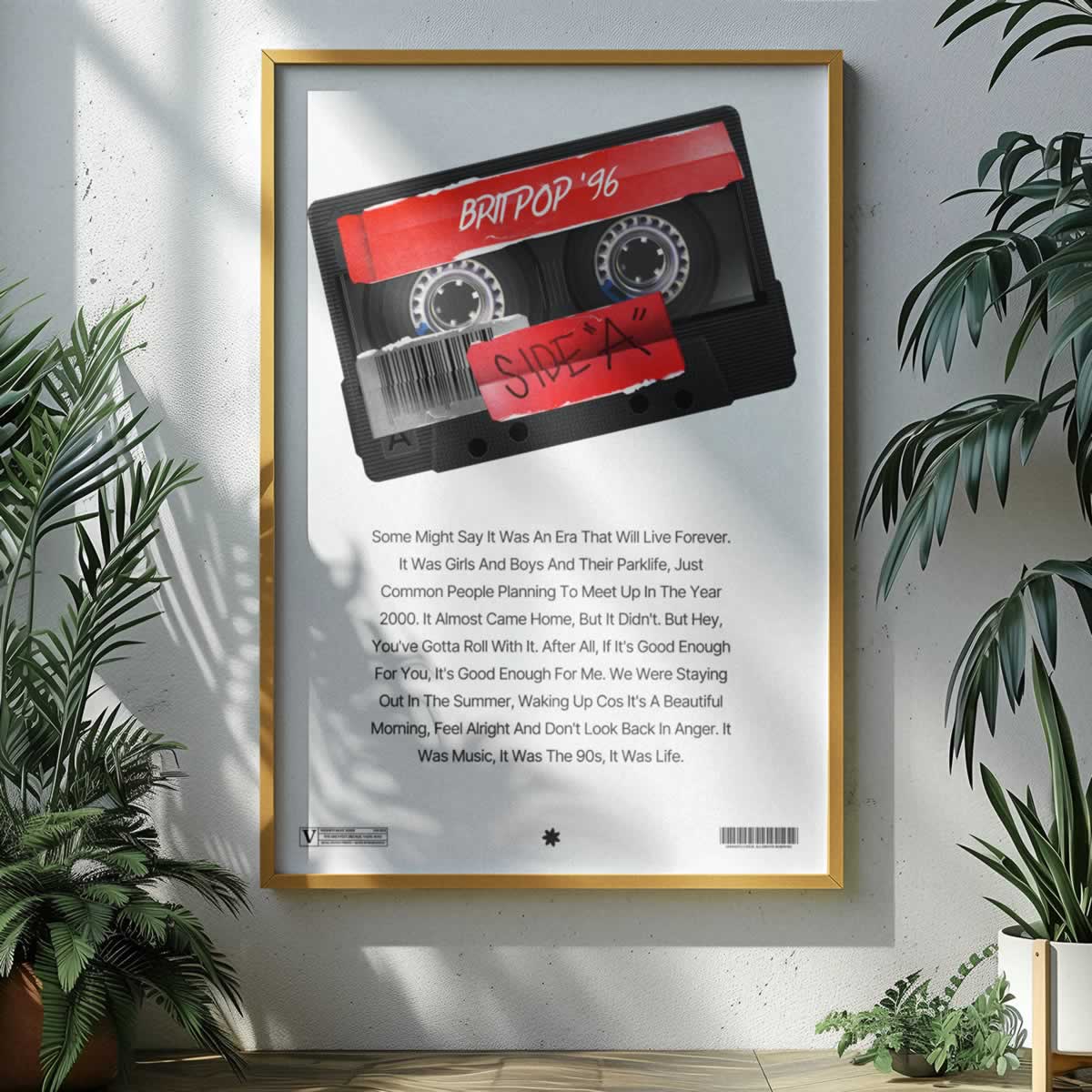 Britpop Music Story Art Print On The Wall