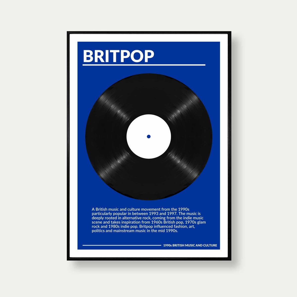 Britpop Vinyl Poster Print