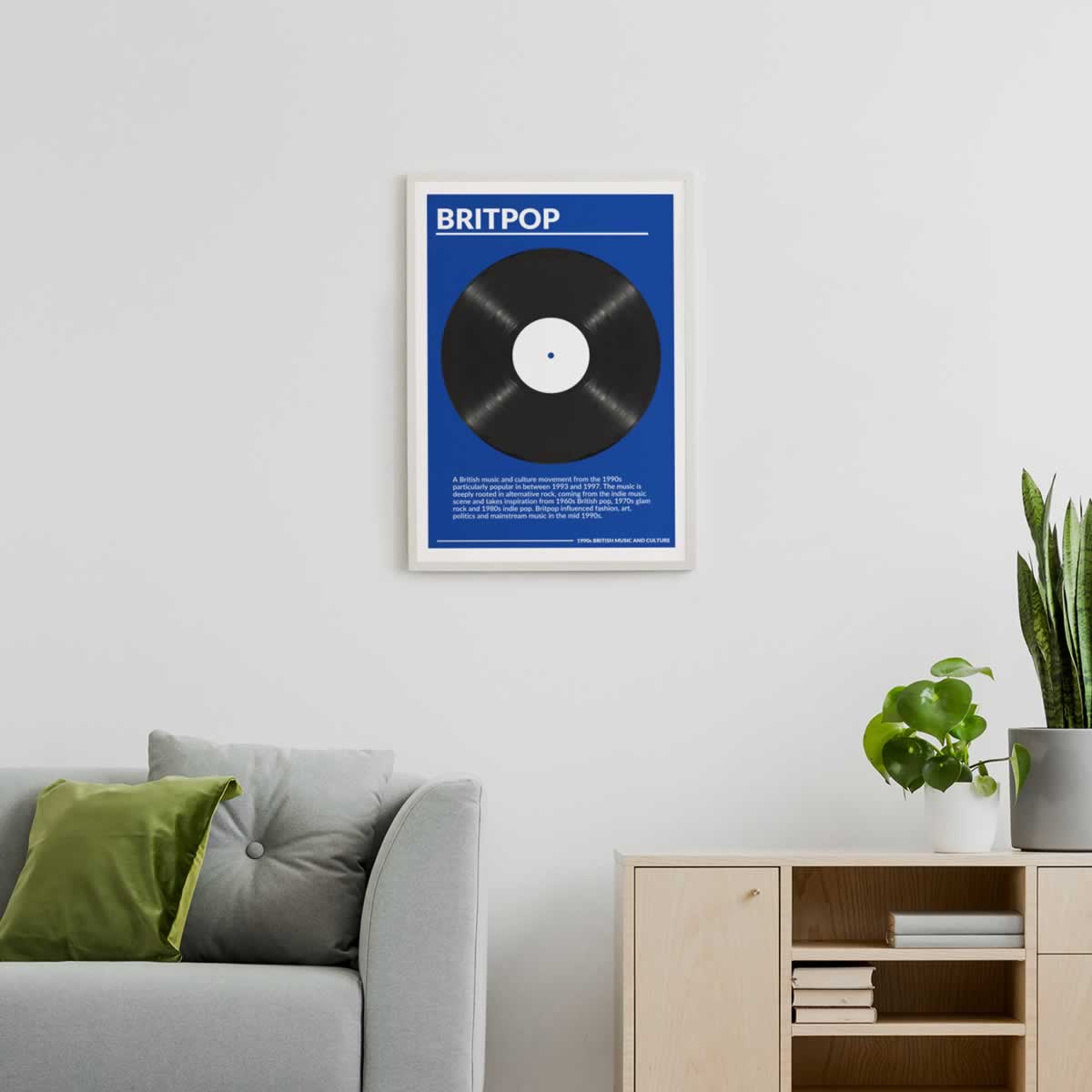 Britpop Vinyl Poster Print For The Living Room