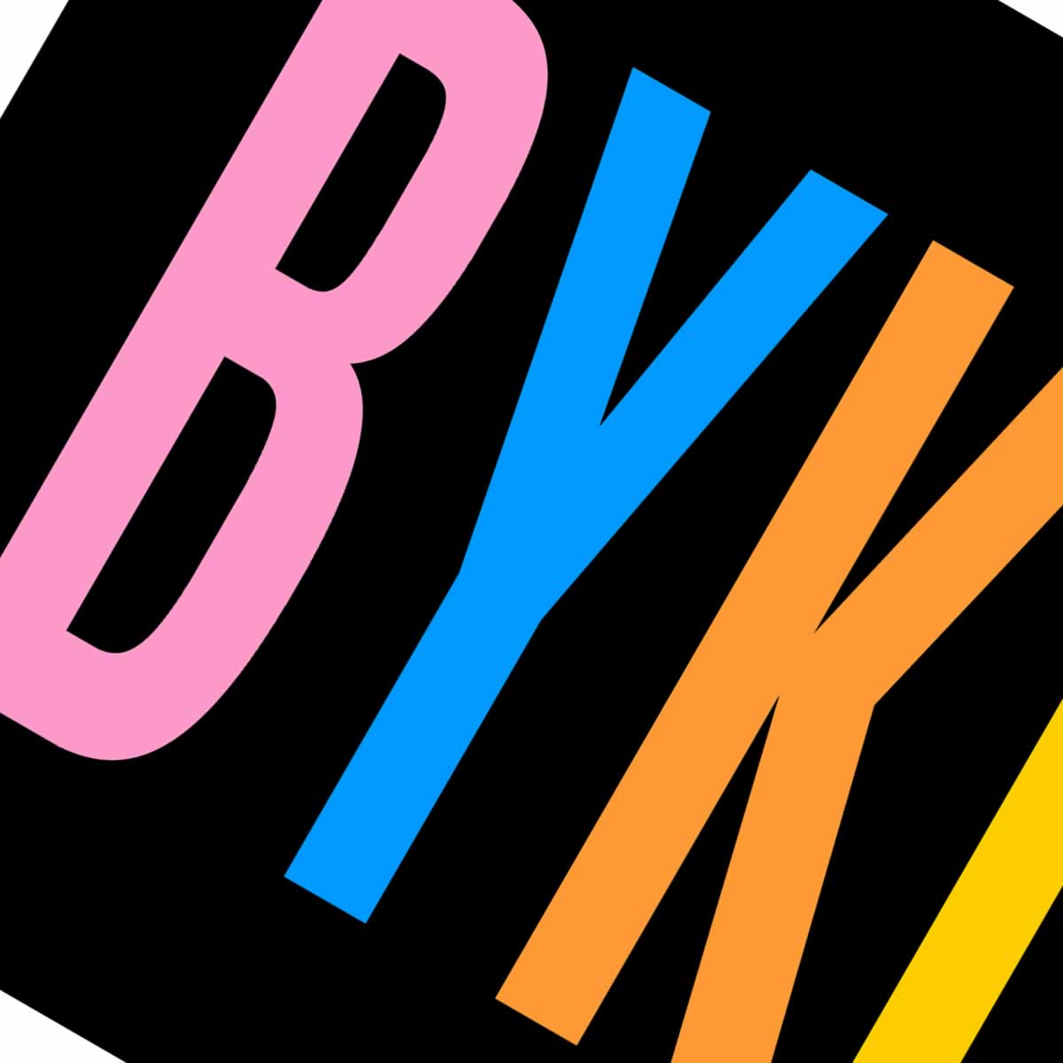 Byker Newcastle Colourful Typography Print Close Up