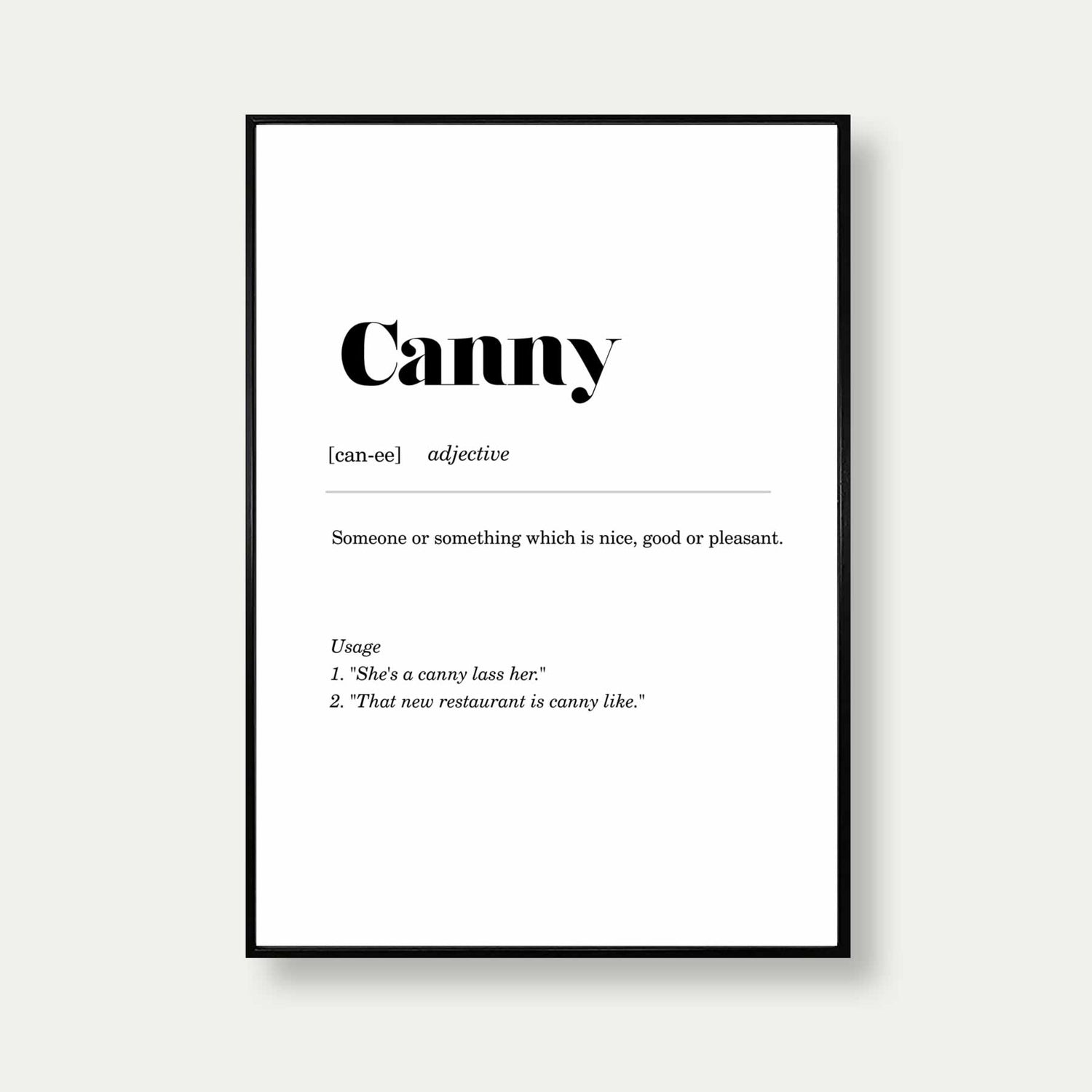 Canny Geordie Definition Print