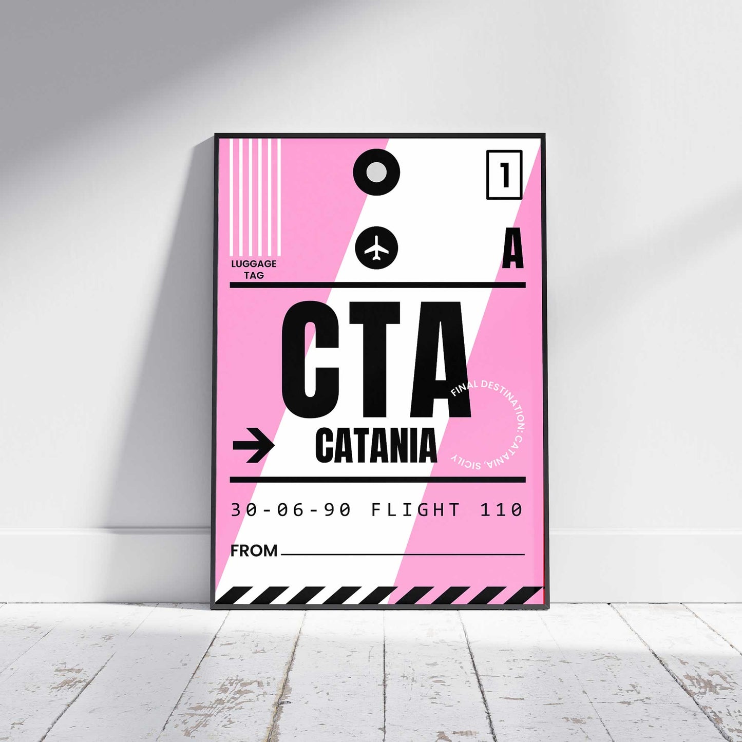 Catania Luggage Tag Travel Wall Art