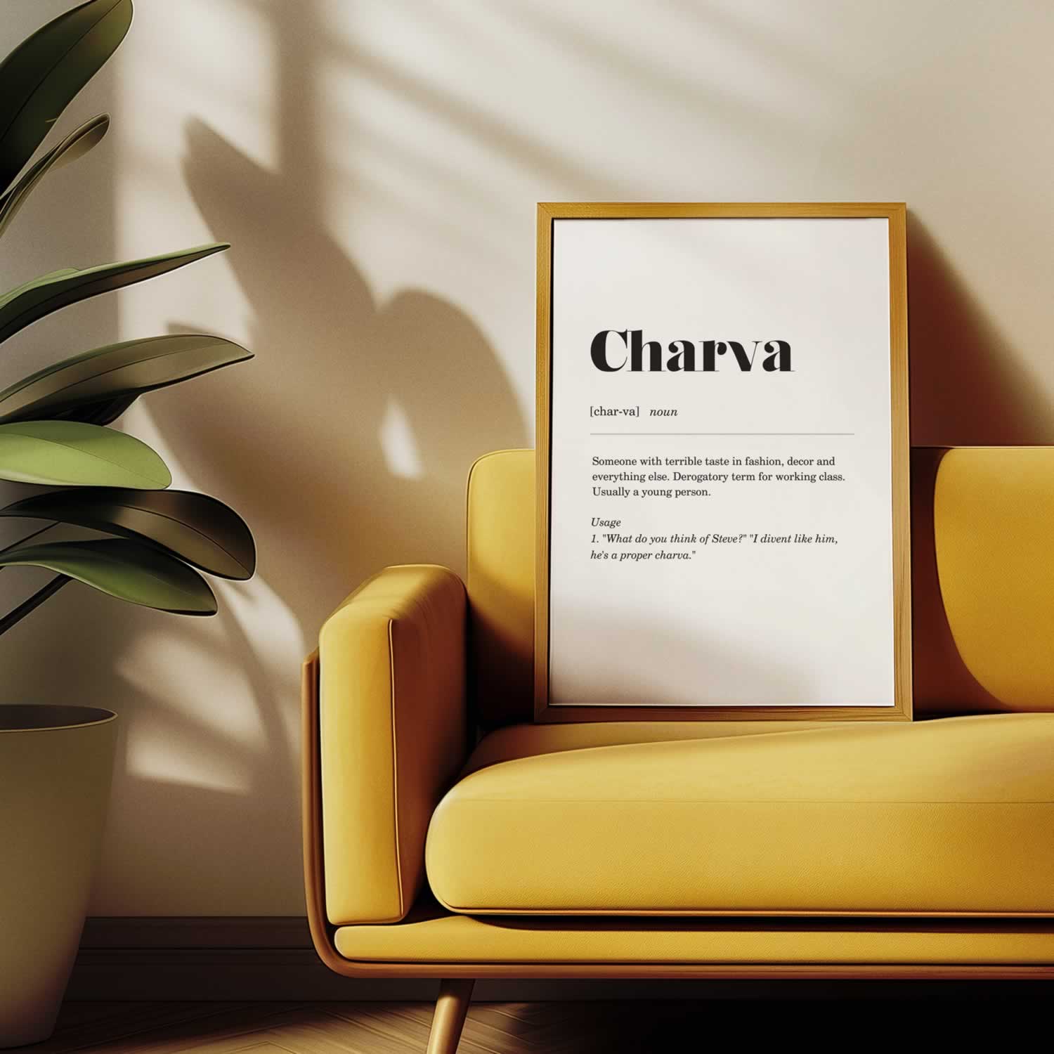 Charva Newcastle Slang Poster