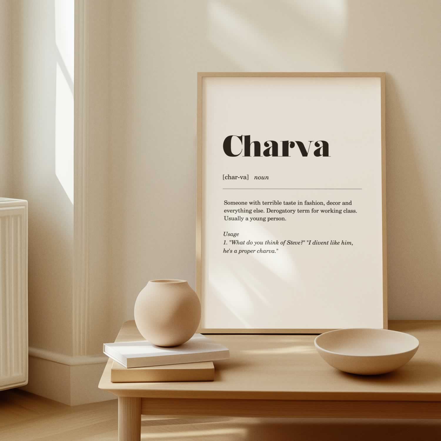 Charva Geordie Slang Print