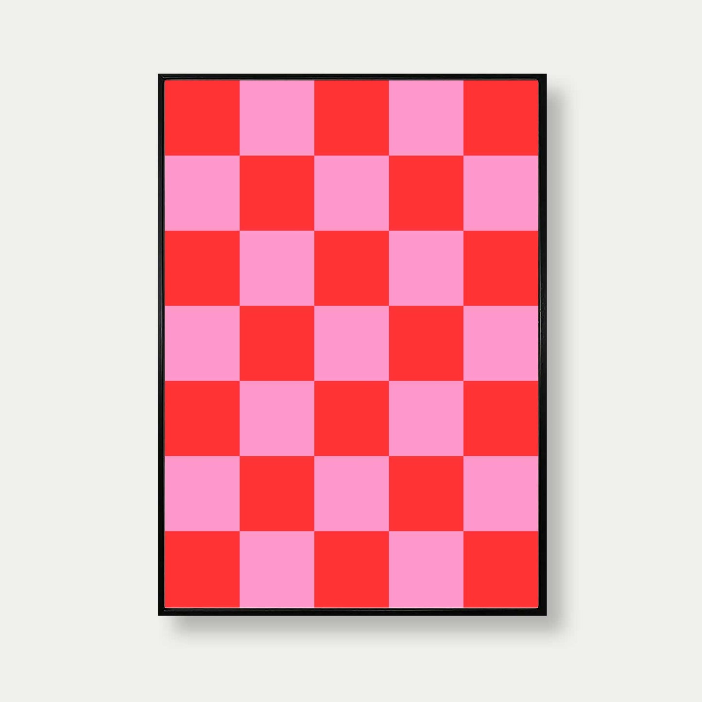 Red And Pink Check Pattern Print