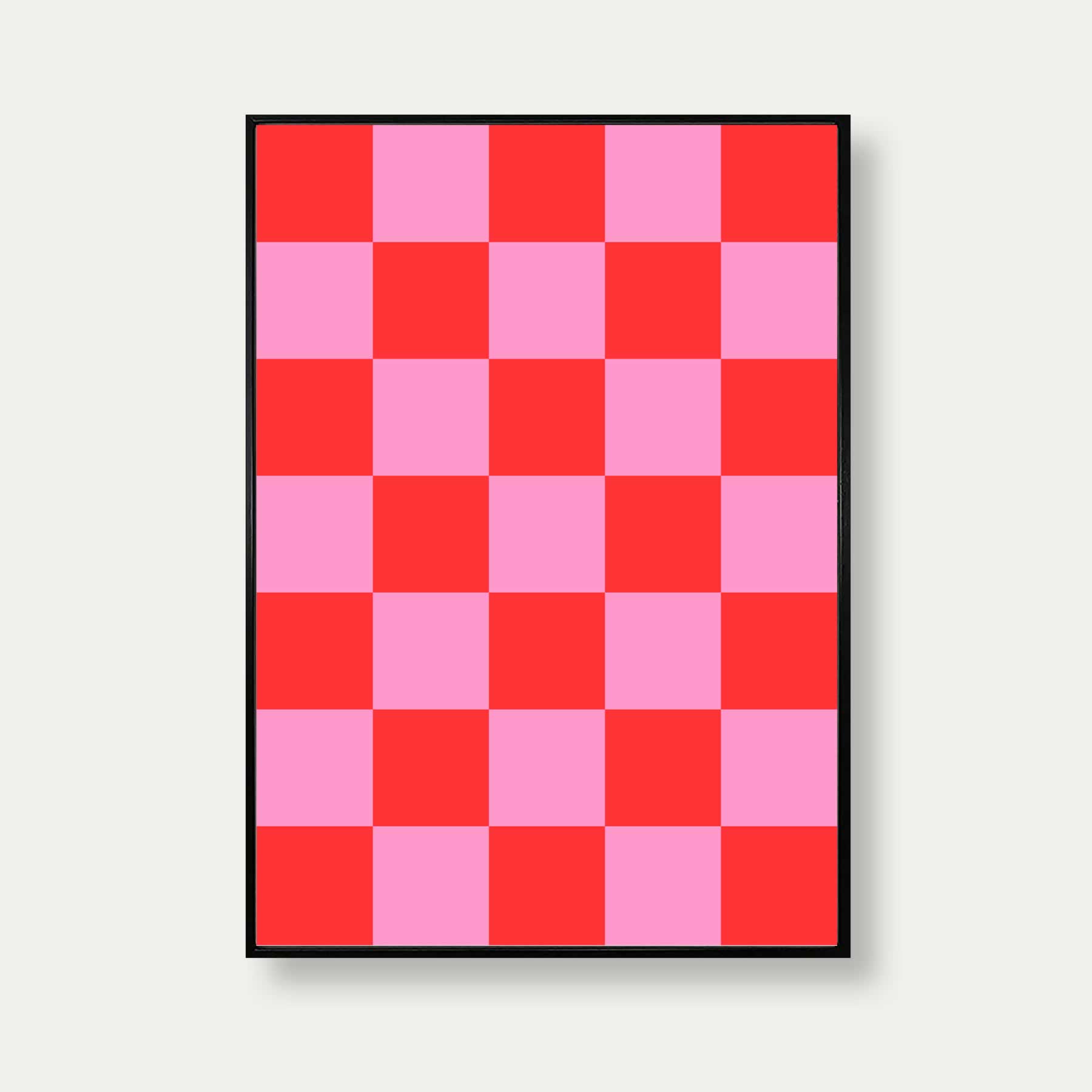 Red And Pink Check Pattern Print