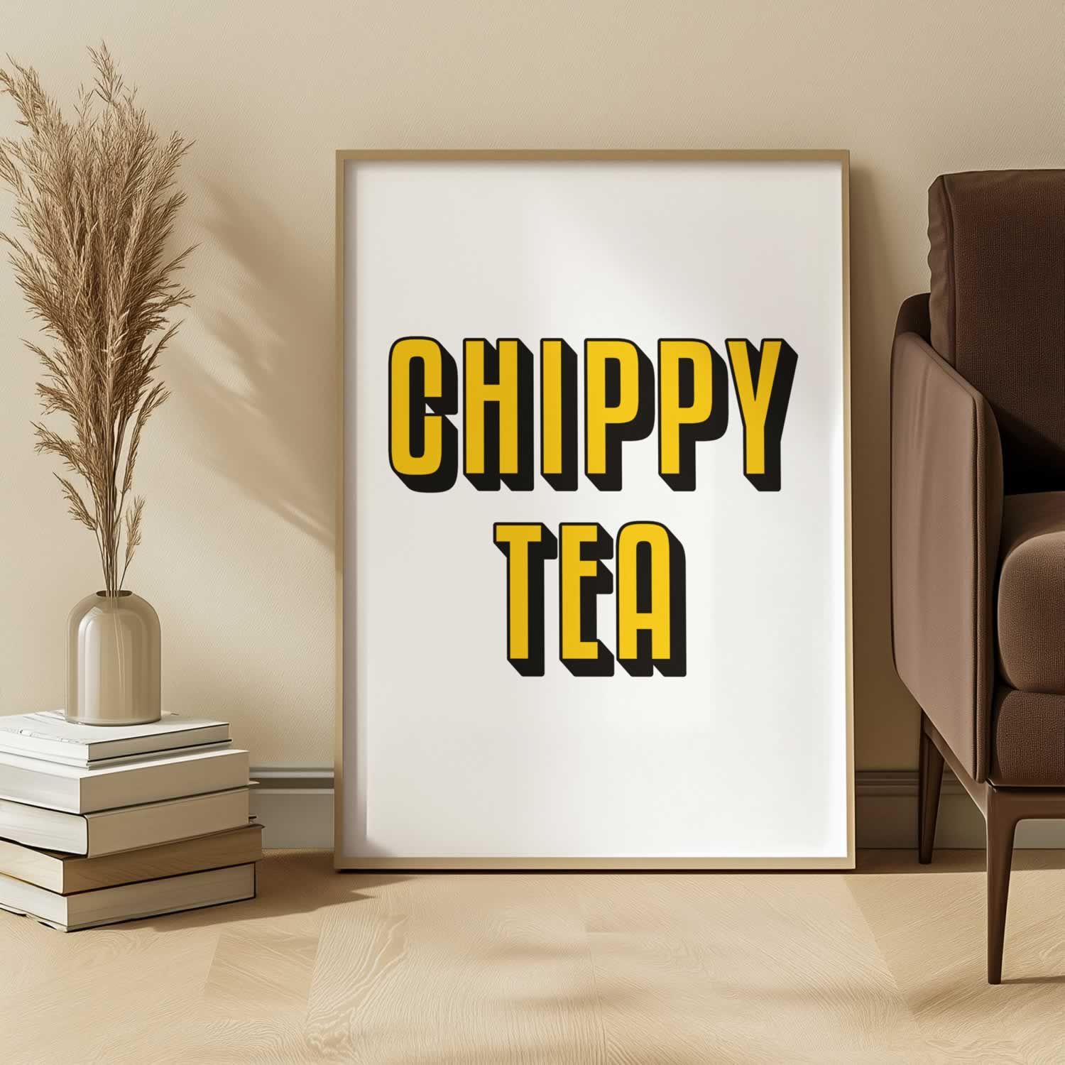 Chippy Tea Artwork for the kitchen wall