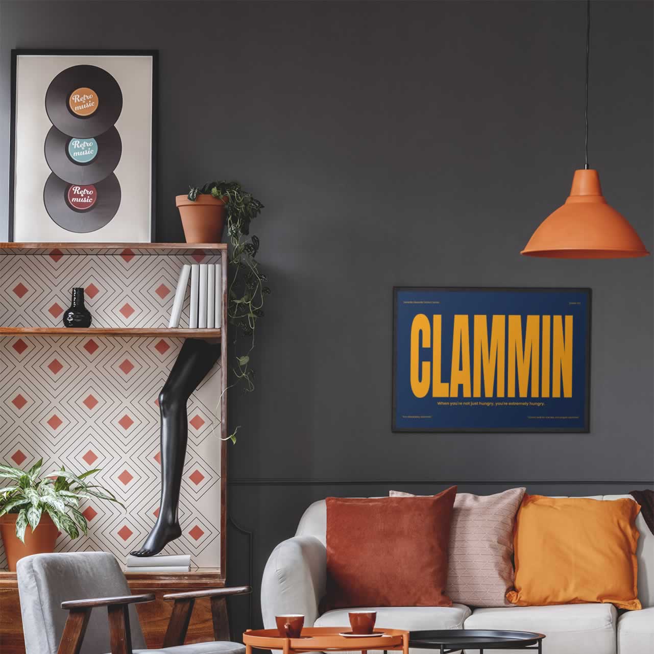 Clammin Newcastle Poster Blue And Orange Edition
