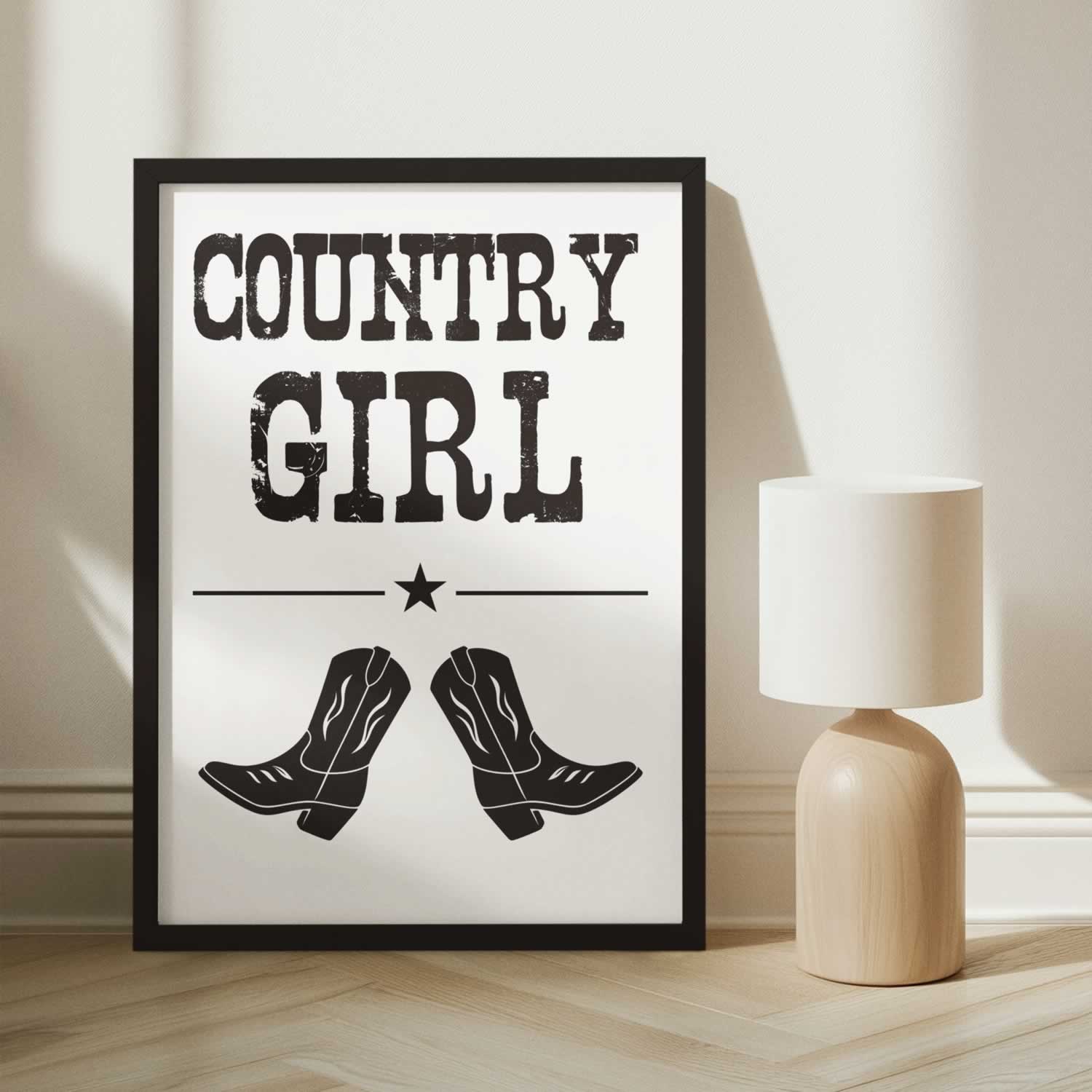 Country Girl Wall Art Poster Print