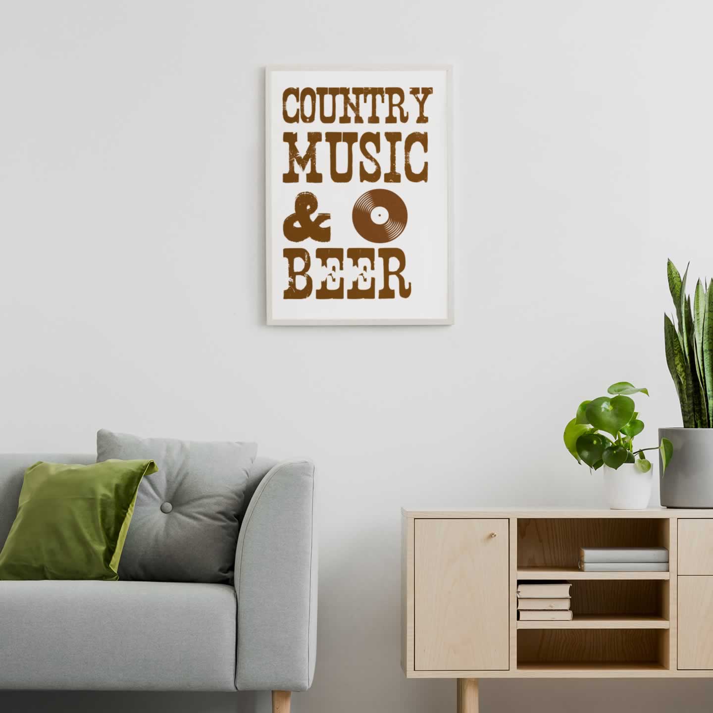 Country Music And Beer Print For Living Room