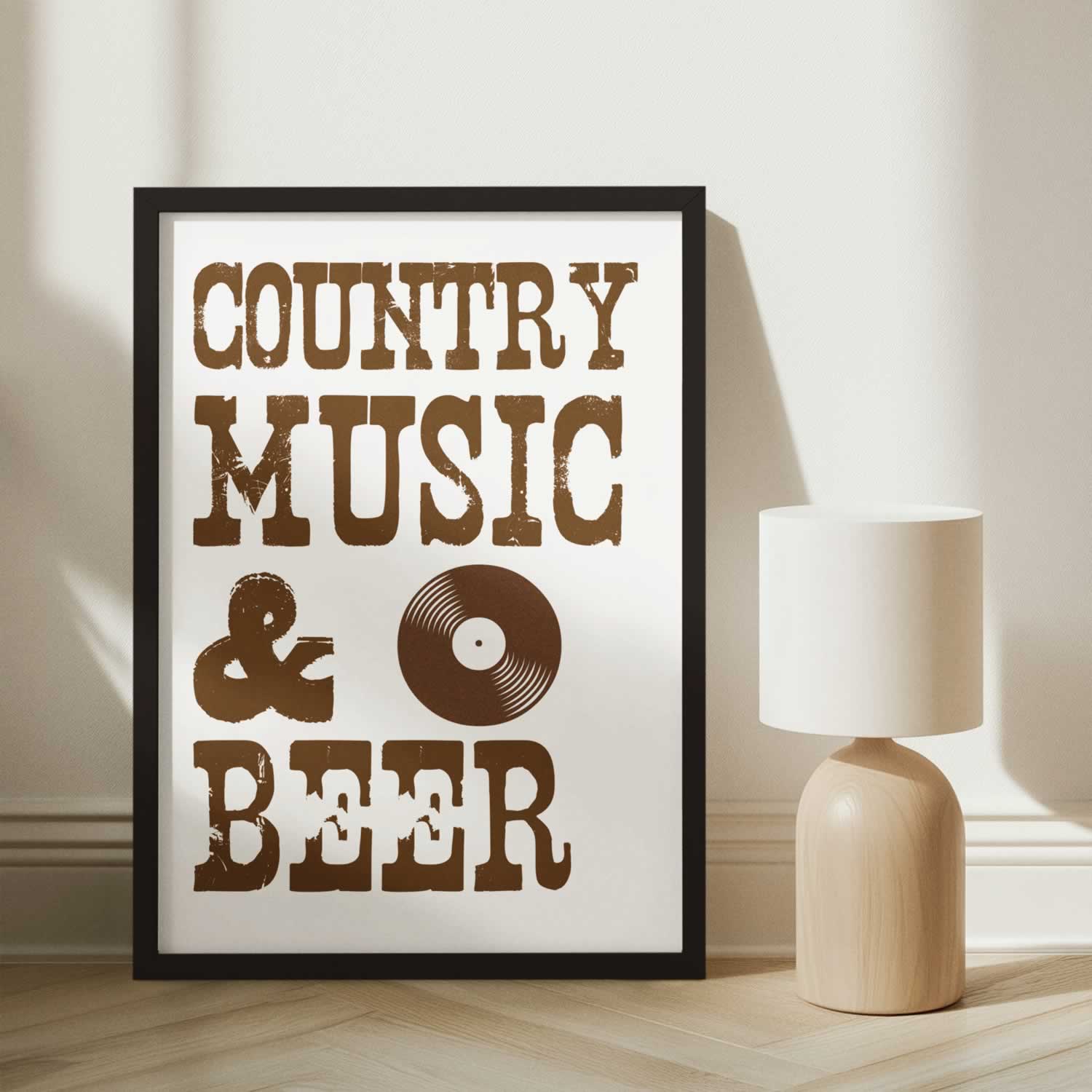 Country Music And Beer Wall Art