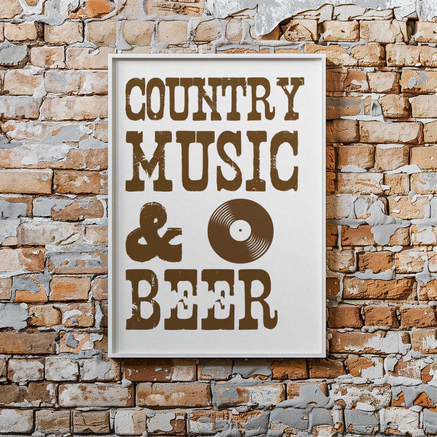 Country Music And Beer Poster