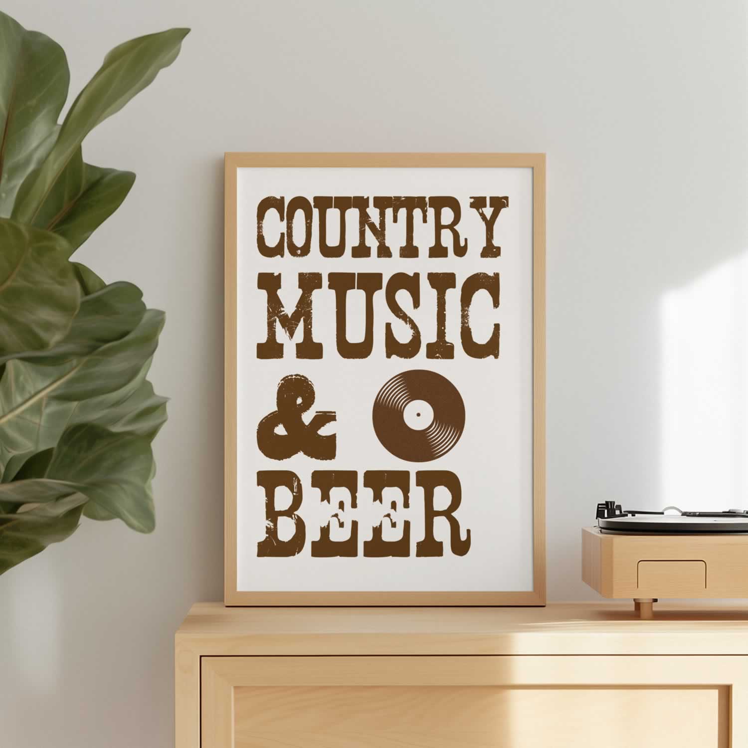 Country Music And Beer Print For Your Wall
