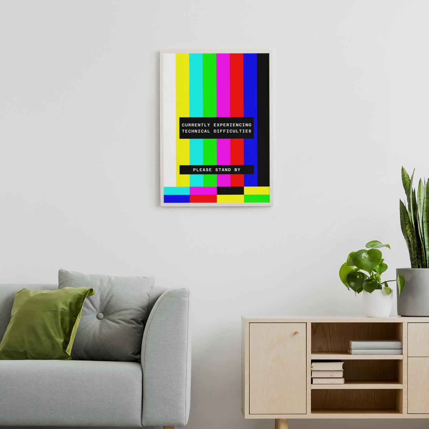 Currently Experiencing Technical Difficulties Print For Living Room