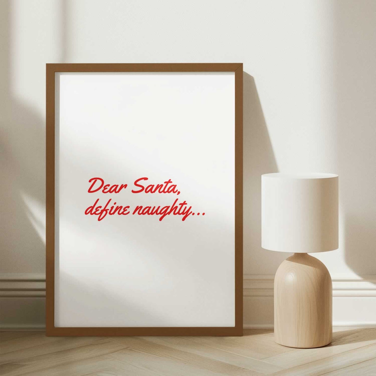Dear Santa Define Naughty Christmas Poster