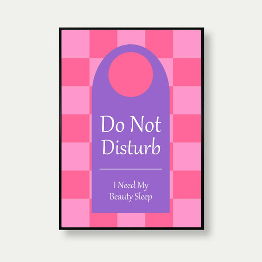 Do Not Disturb Art Print In Pink And Purple
