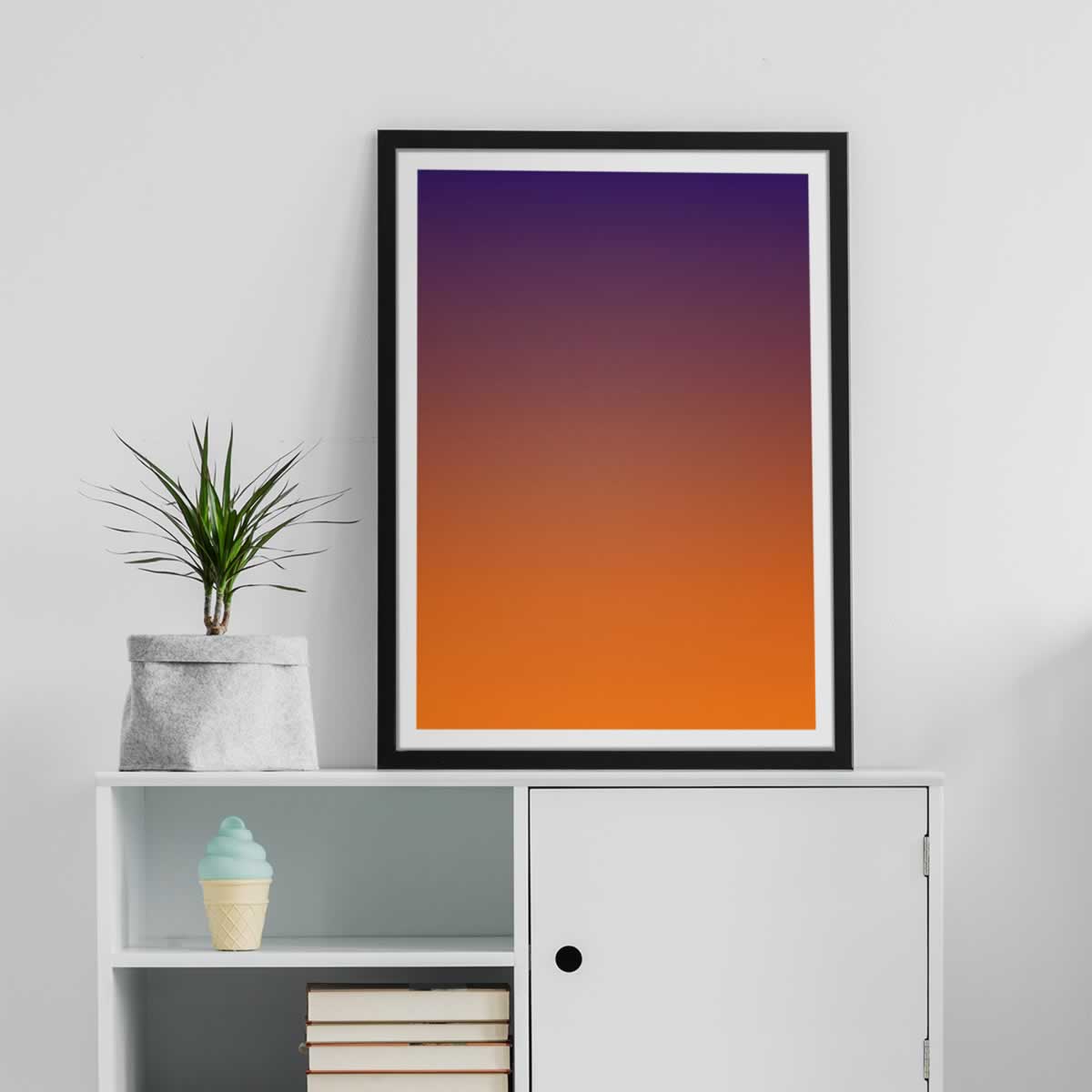 Purple To Orange Gradient Print