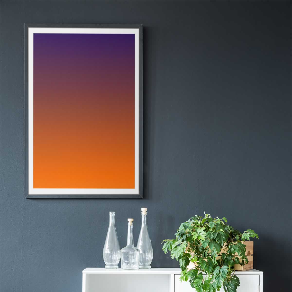 Purple To Orange Gradient Colour Print