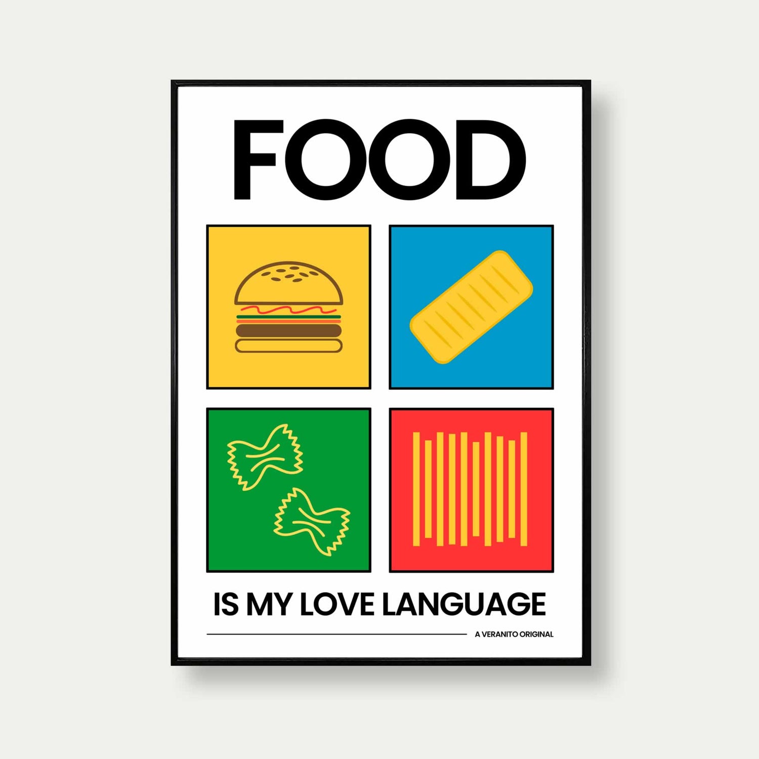 Food Is My Love Language Art Print