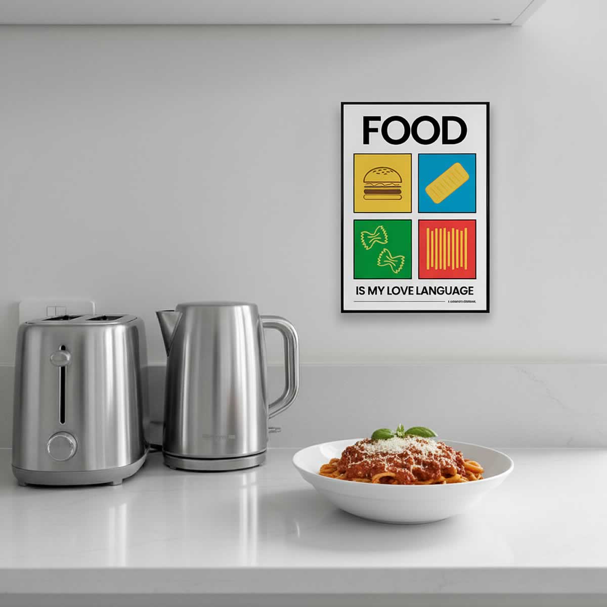 Food Is My Love Language Art Print For Kitchen