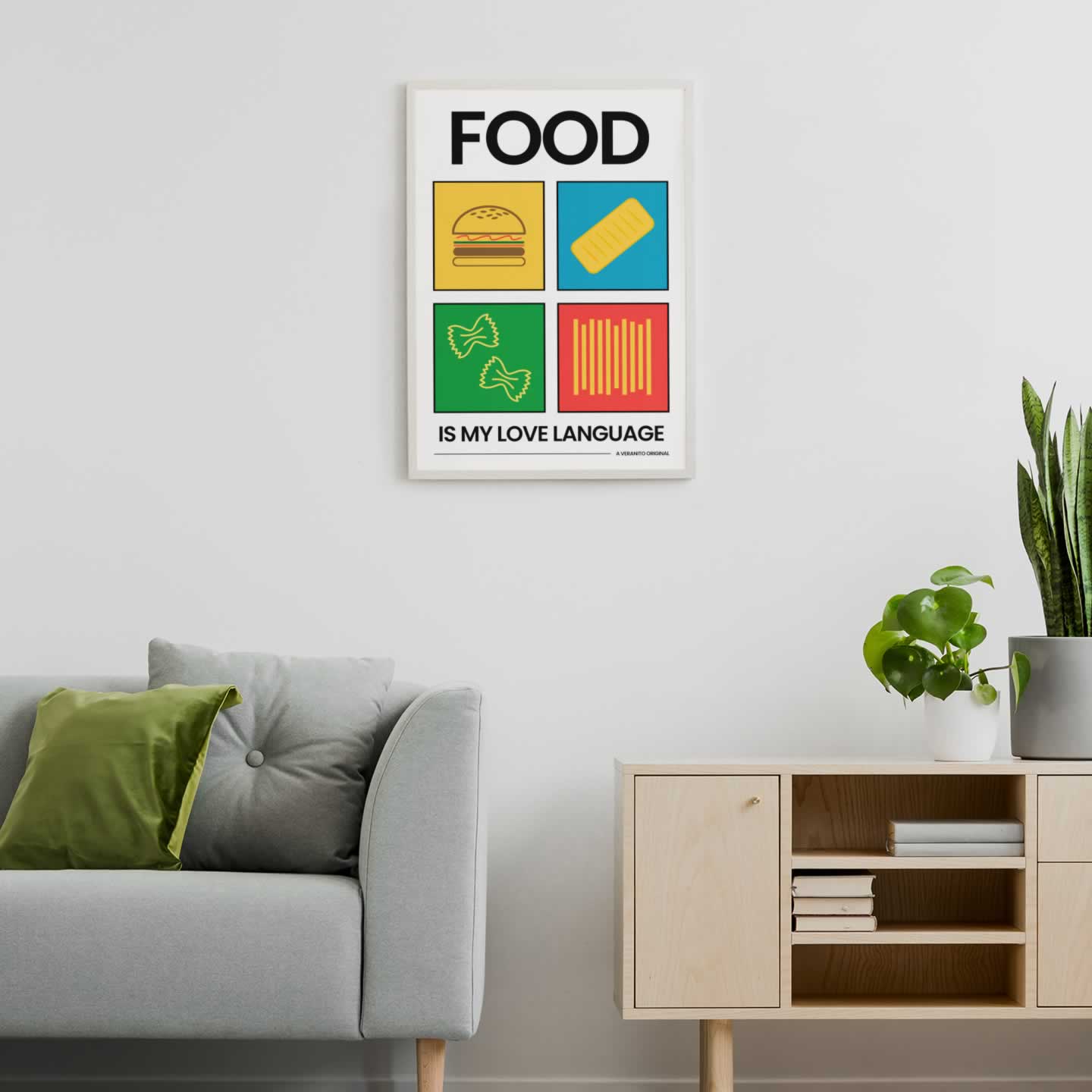 Food Is My Love Language Art Print For Living Room