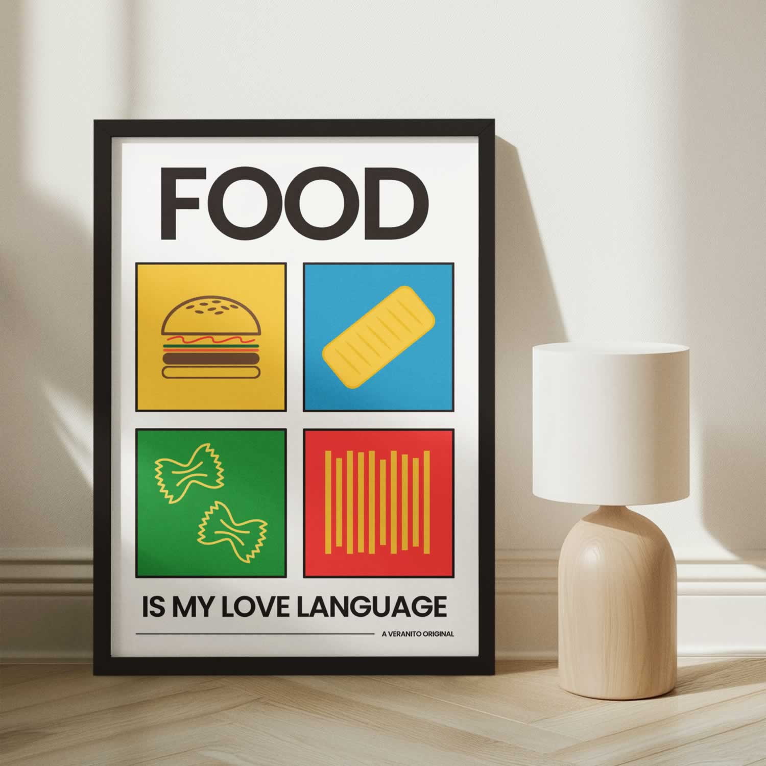 Food Is My Love Language Wall Art