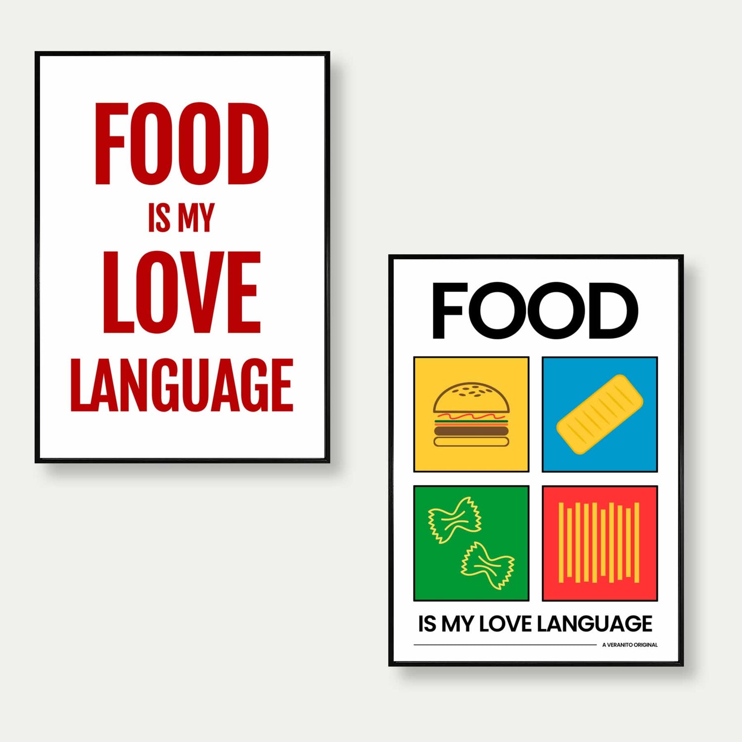 Food Is My Love Language Set Of 2 Prints