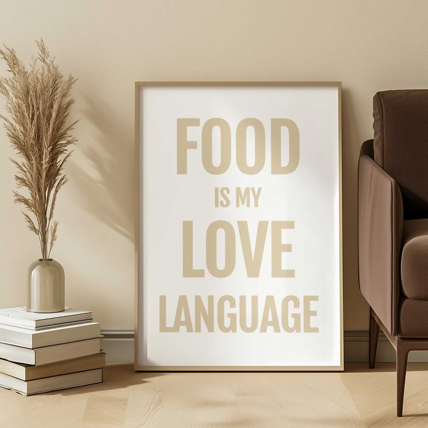 Food Is My Love Language Modern Art Print