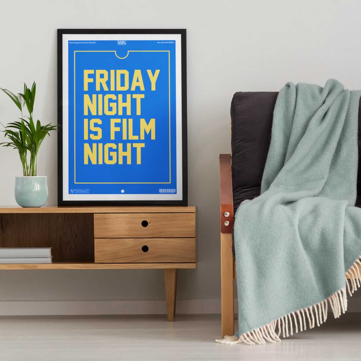 Friday Night Is Film Night Print For The Living Room