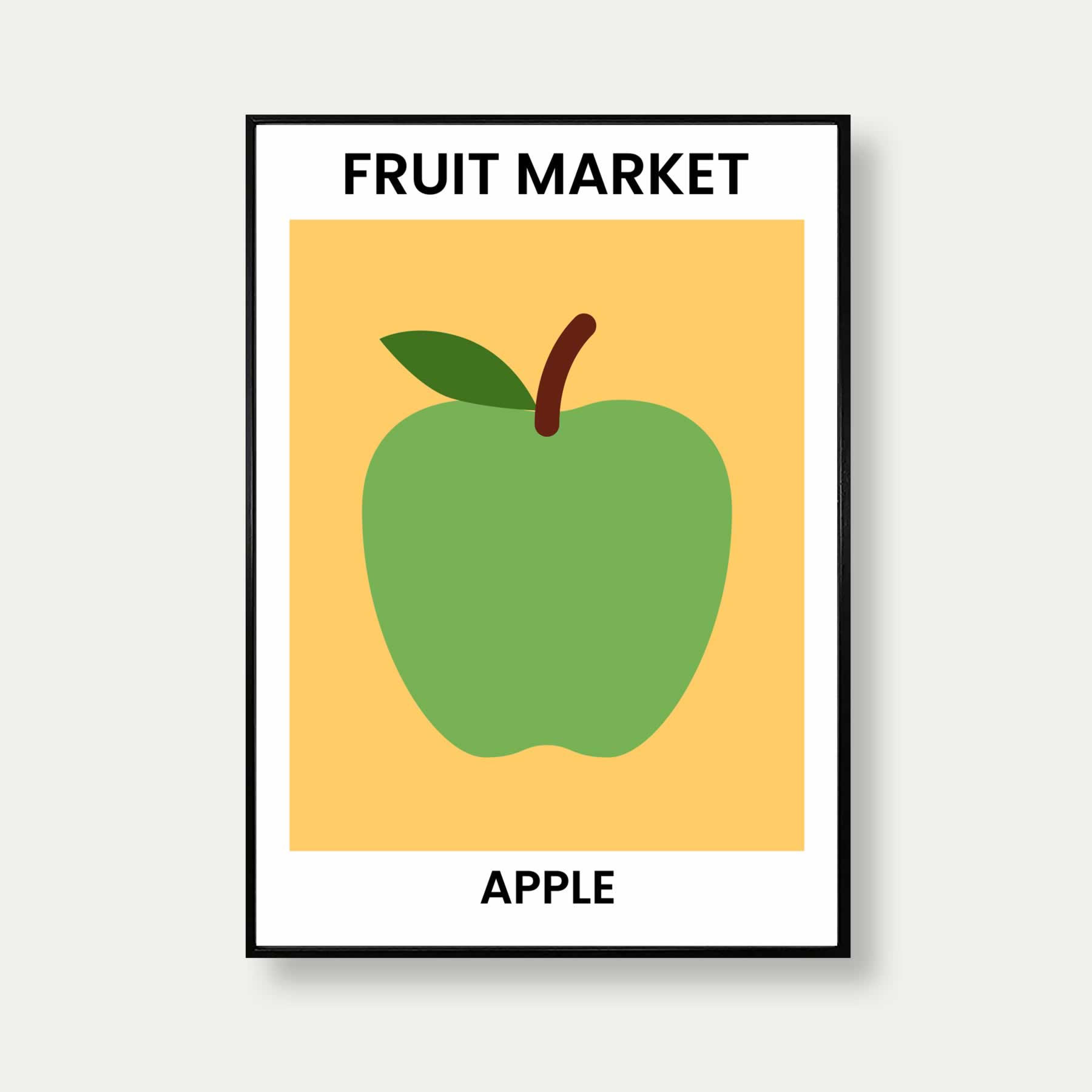 Fruit Market Green Apple Print