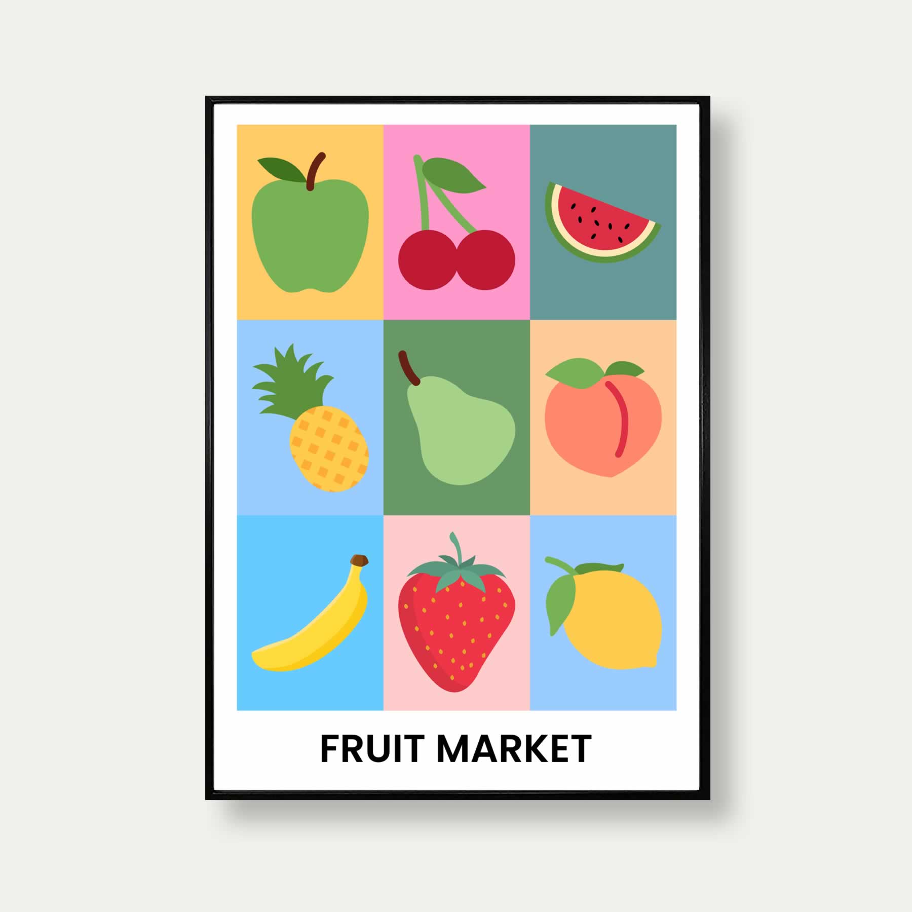 Fruit Market Fruits Collection Print