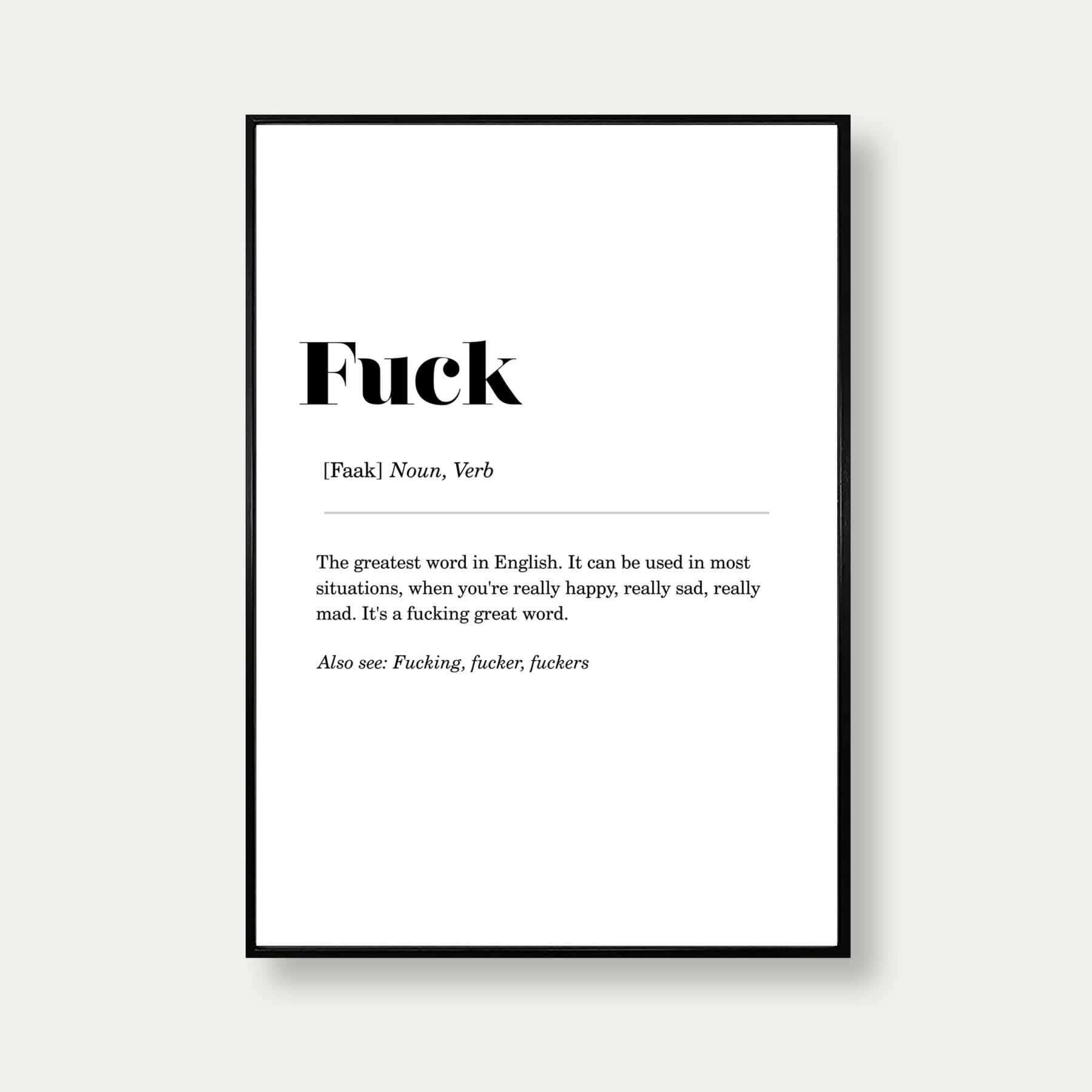 Fuck Definition Poster Print Veranito fuck-definition-poster-print-veranito