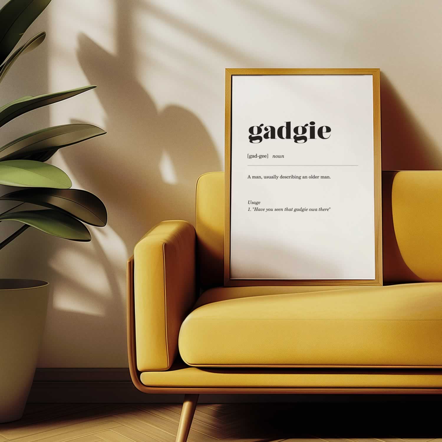 Gadgie Geordie Slang Print
