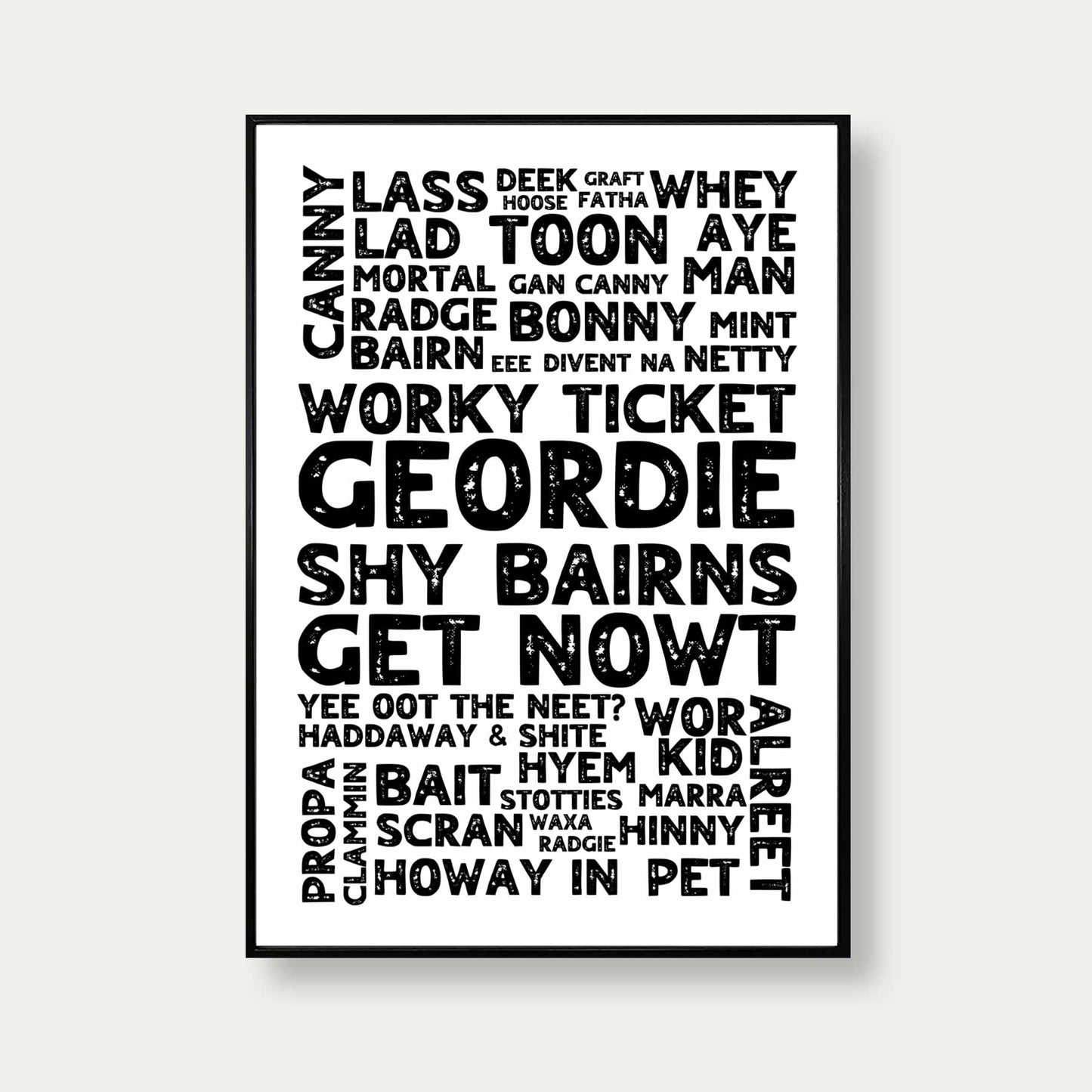 Geordie Slang Print