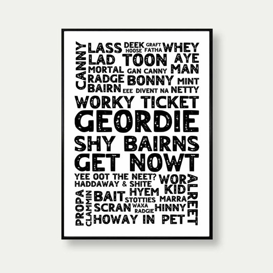 Geordie Slang Print