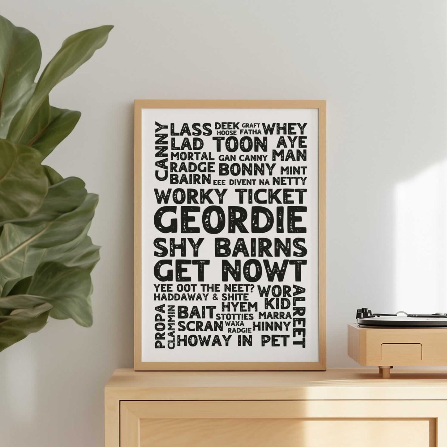 Geordie Slang Print From Newcastle