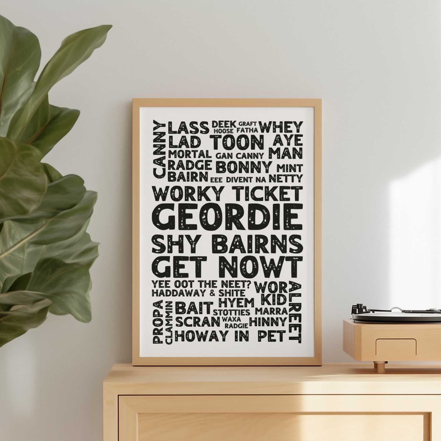 Geordie Slang Print From Newcastle