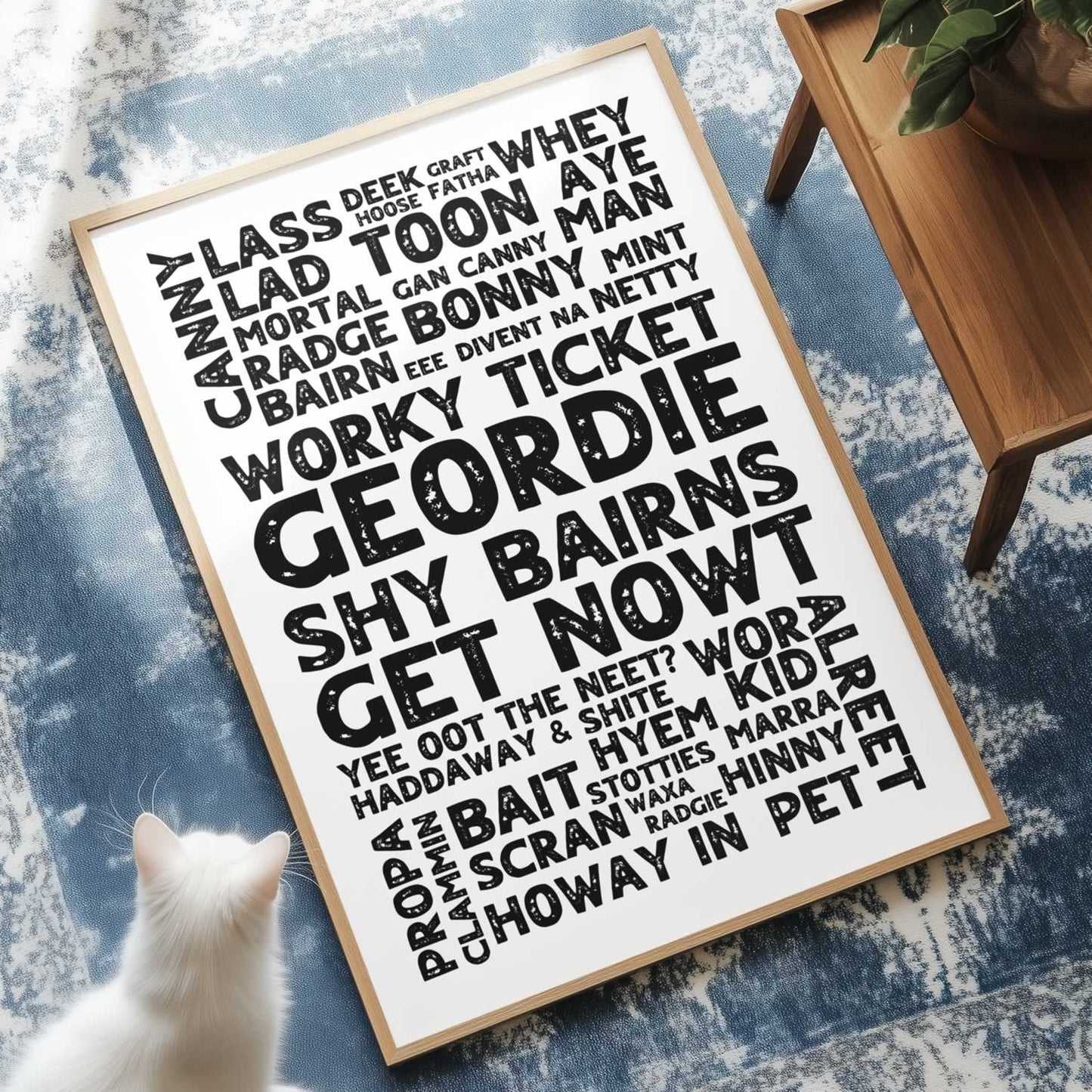 Geordie Slang Quote Poster Print