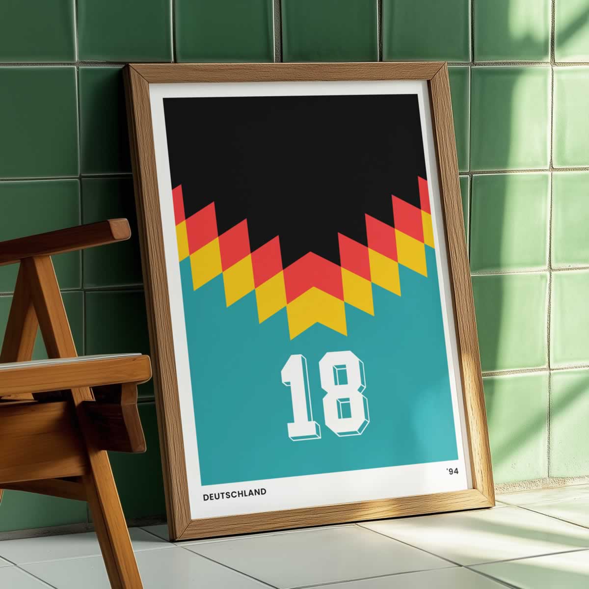 Germany 94 Retro Football Wall Print